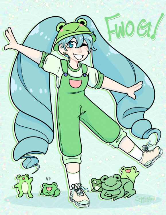 animal crossing-core froggy miku