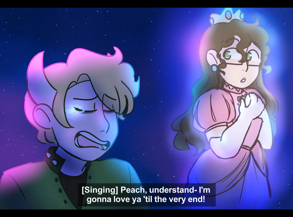 andy + claire mario movie screencap redraw
