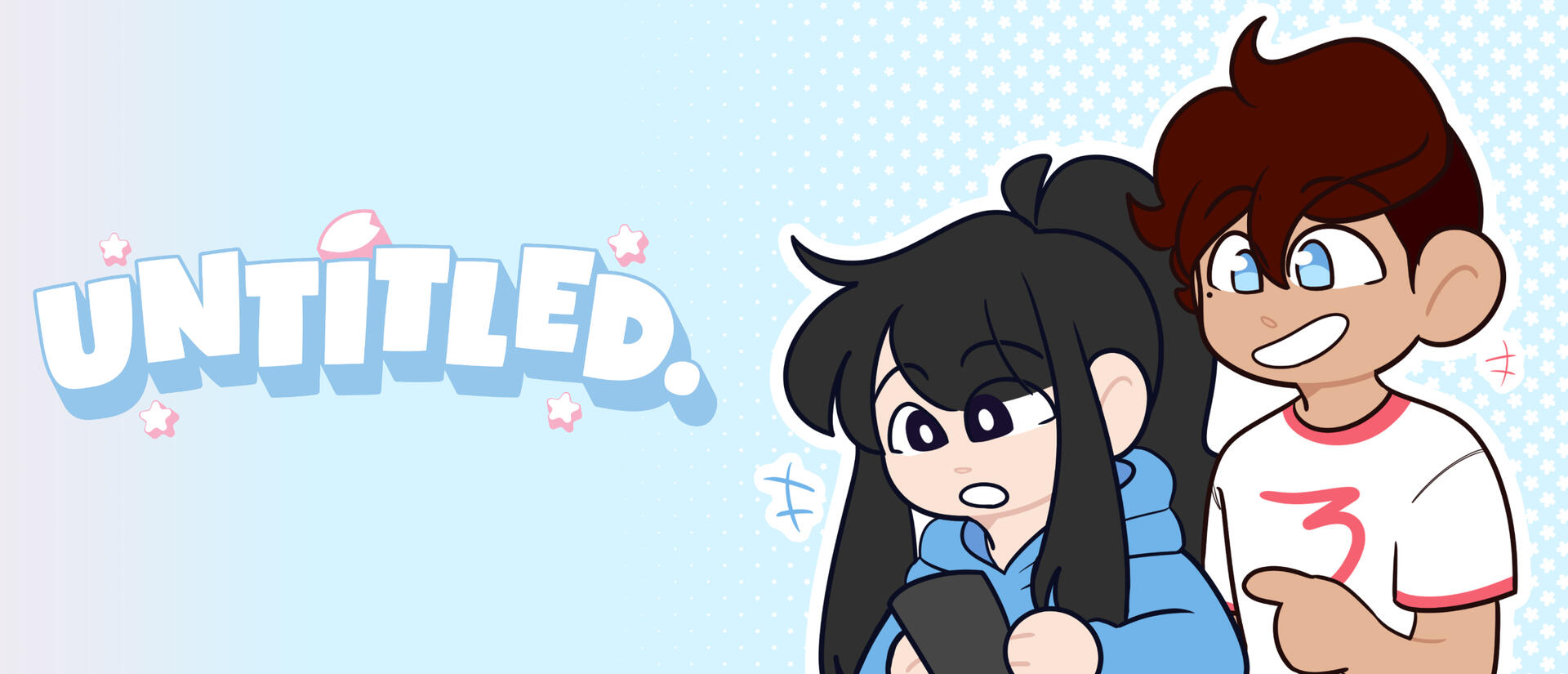 untitled banner with robin and ethan looking at robin's phone